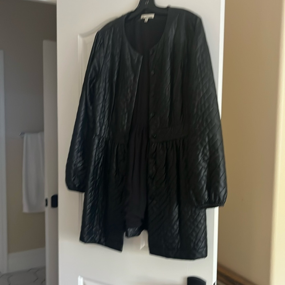 Pleather black coat